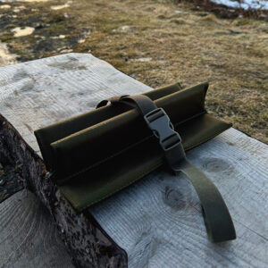 Folding seat, field mat, portable tourist caremat - seat with strap and fastex (Olive) - SP-10T