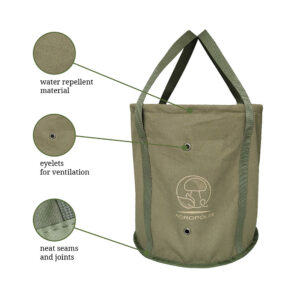 Folding tarpaulin bucket for mushrooms - VG-10